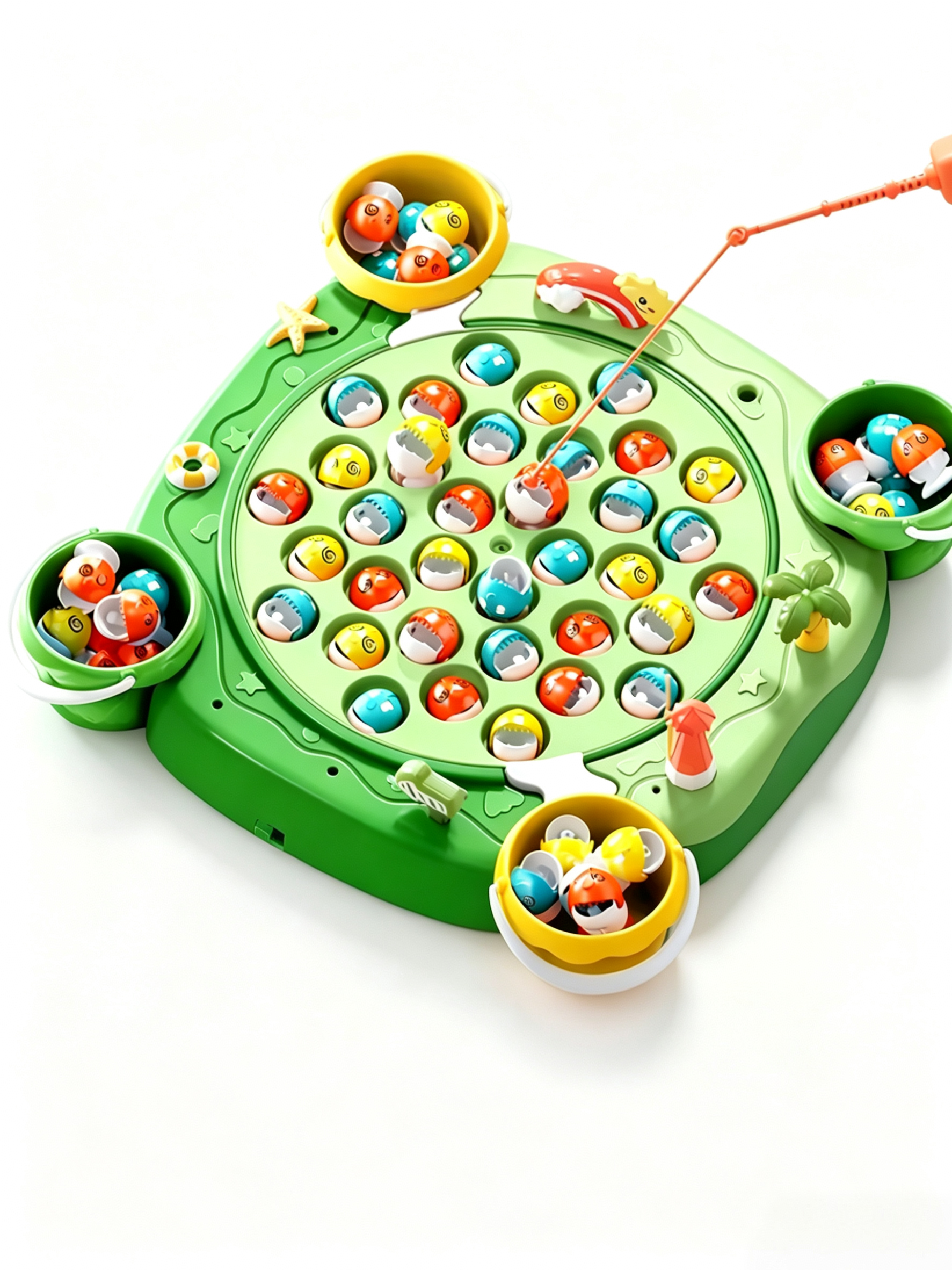 Premium 360° Rotating Magnetic Fishing Game Toy for Toddlers - Interactive Educational Playset with Music & 3 Speed Modes
