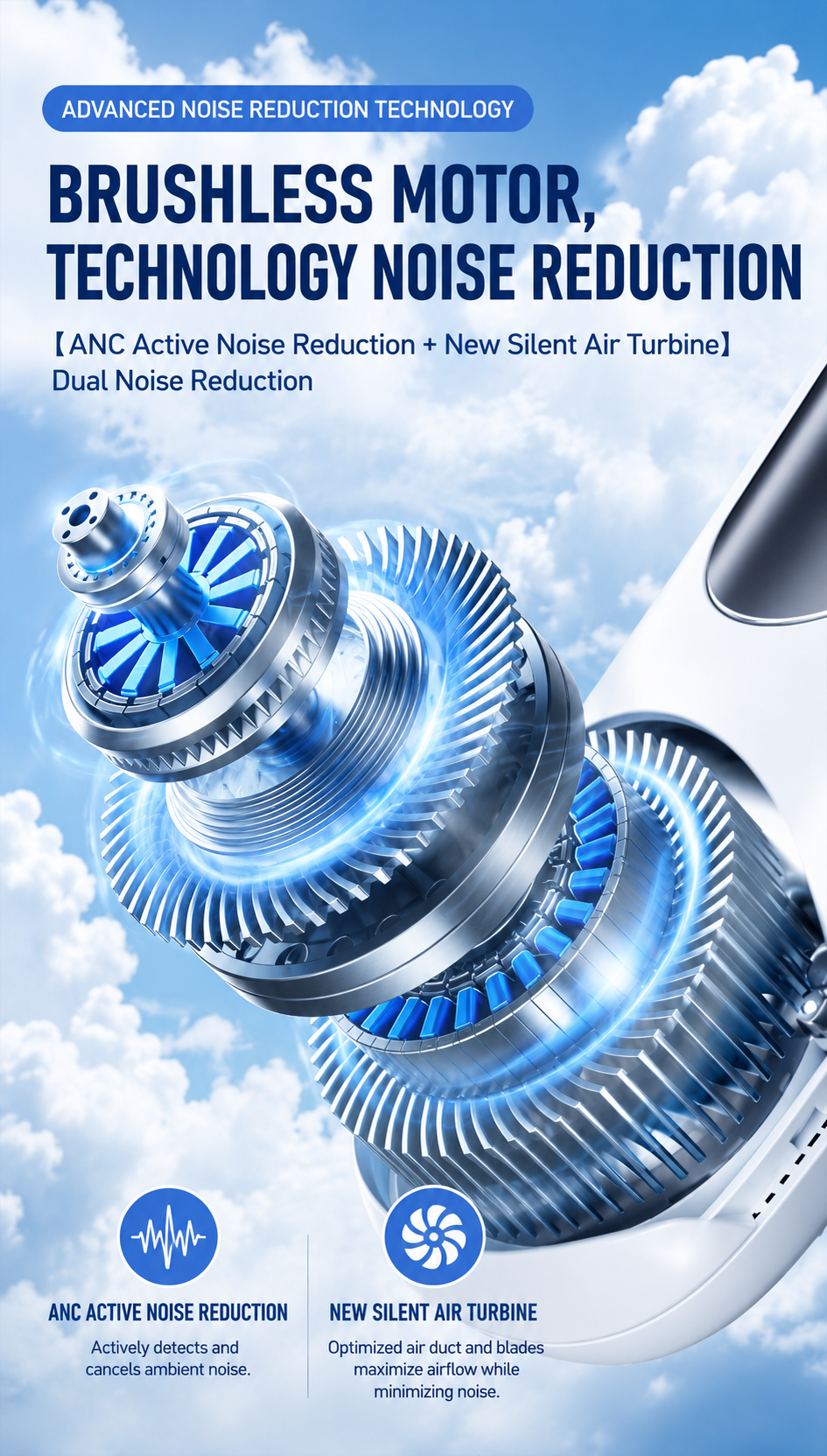 Cooling Neck Fan Pro1 – 360° Wearable Portable Air Conditioner with Semiconductor Cooling, 5-Speed Turbo Airflow & 17H Battery