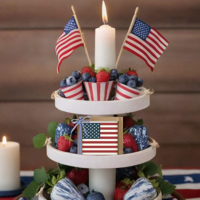4th of July Patriotic Wooden Frame - Pledge of Allegiance Wall Decor