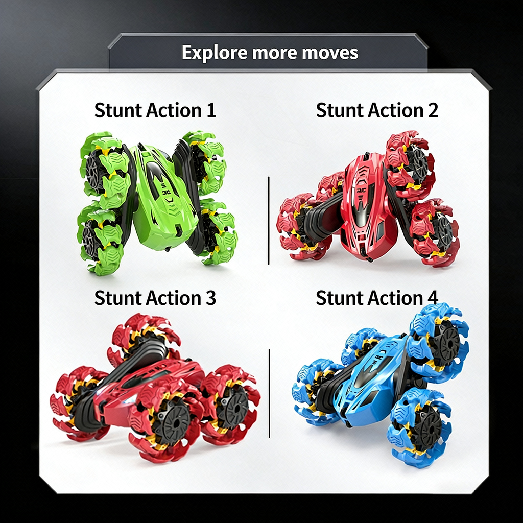 4WD RC Stunt Car | 360° Flip & Gesture Control | All-Terrain Fun