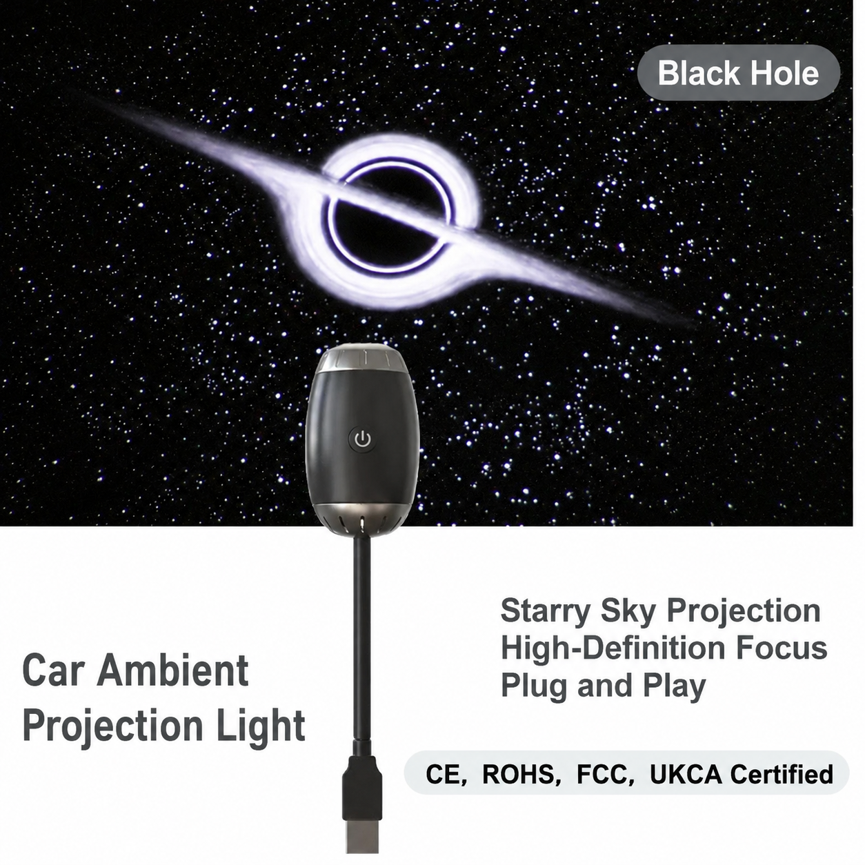 R&R Style Galaxy Roof Light Projector – USB Ambient Lighting