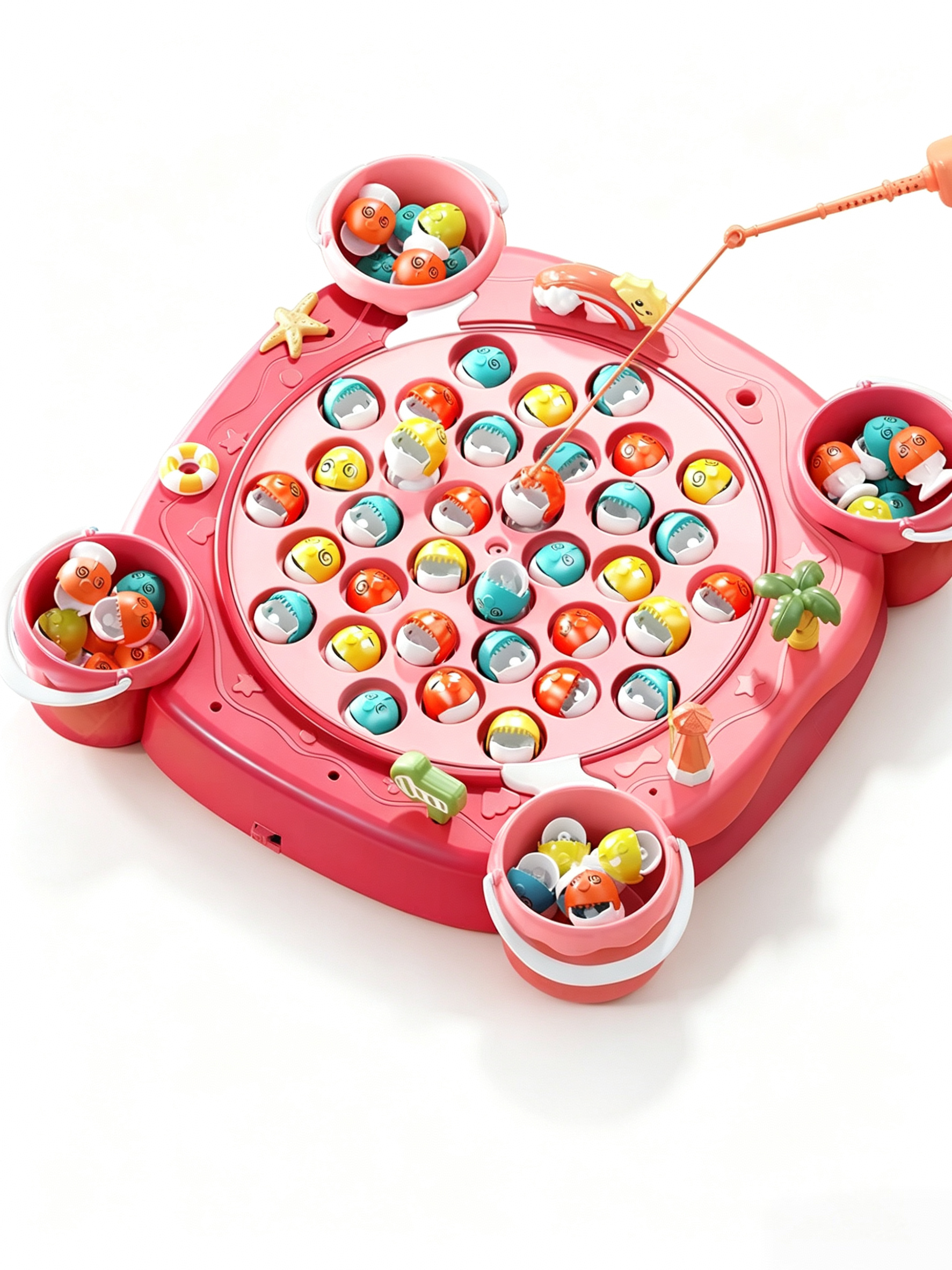 Premium 360° Rotating Magnetic Fishing Game Toy for Toddlers - Interactive Educational Playset with Music & 3 Speed Modes