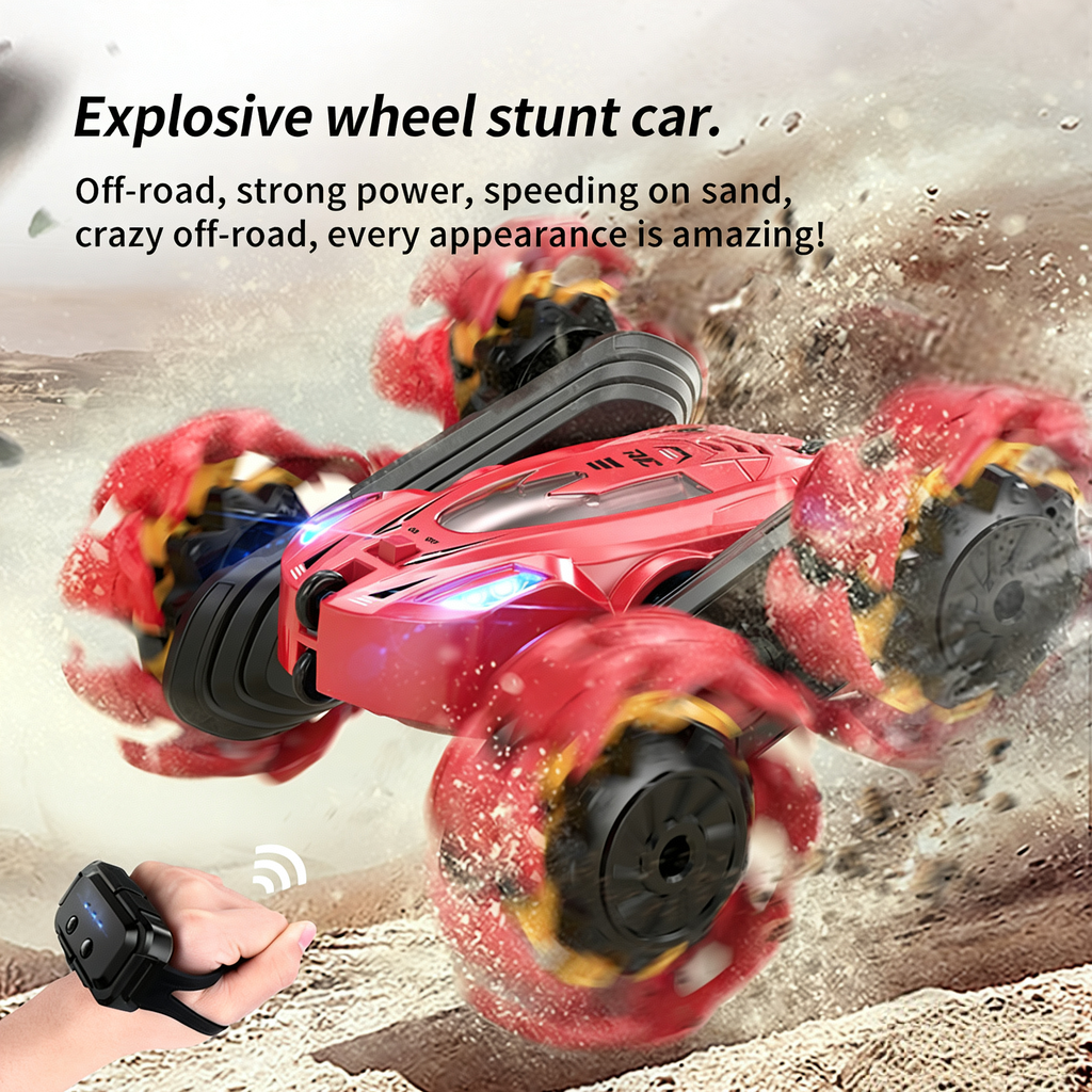 4WD RC Stunt Car | 360° Flip & Gesture Control | All-Terrain Fun